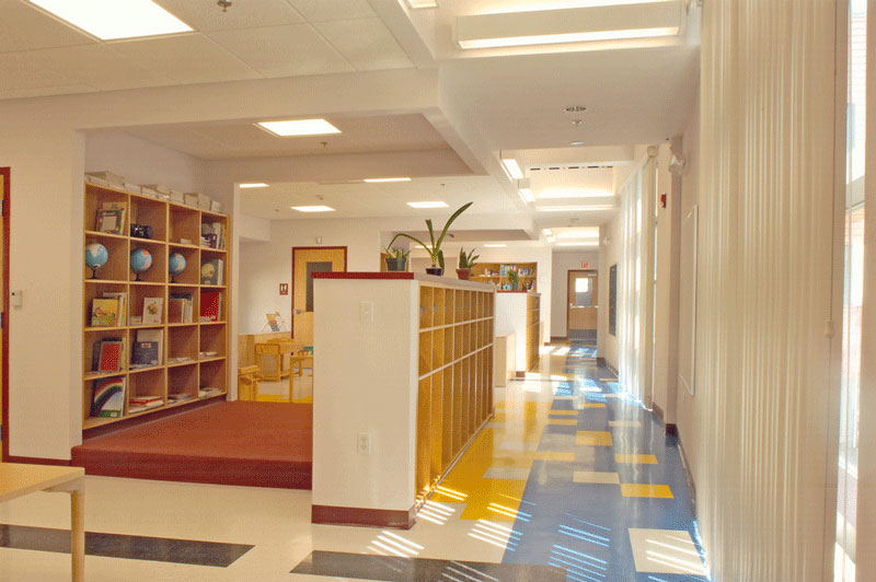 Interior of the Montessori School at the Alvis Brooker building.